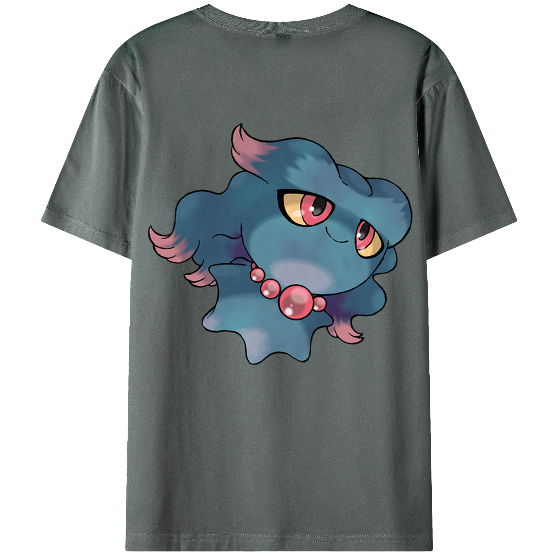 （画像用） ポケットモンスター Pokémon 綿100％ メンズ半袖Tシャツ（バックプリント） 通気性